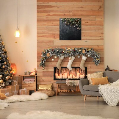 Canvas képek Karácsonyfa fa díszek