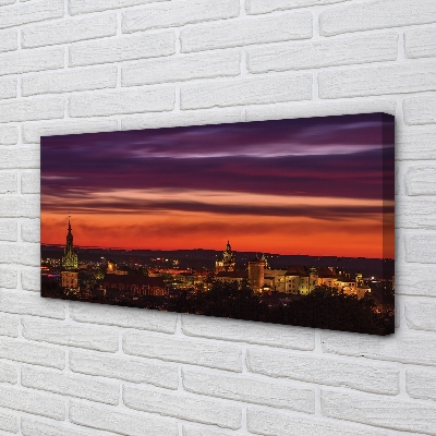 Canvas képek Krakkó Éjszakai panoráma