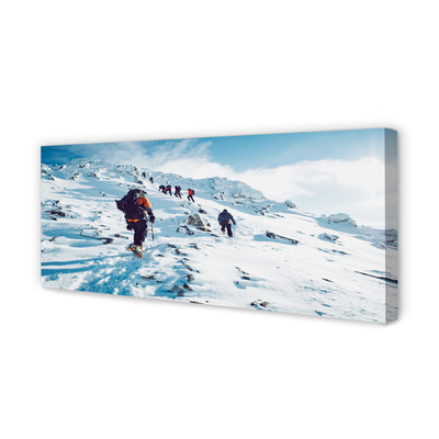 Canvas képek Hegymászás a hegyekben télen