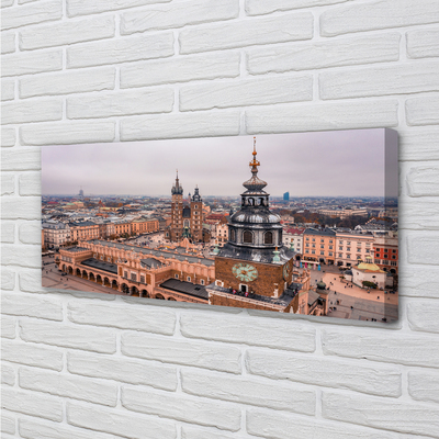 Canvas képek Krakow Panorama téli templomok