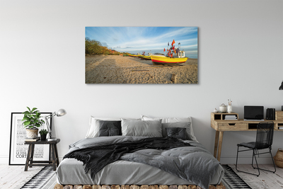 Canvas képek Gdańsk Beach csónak tenger