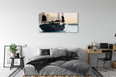 Canvas képek A hajó tenger város ég