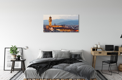 Canvas képek Olaszország Castle naplemente panoráma