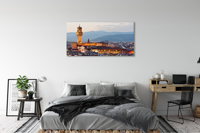 Canvas képek Olaszország Castle naplemente panoráma