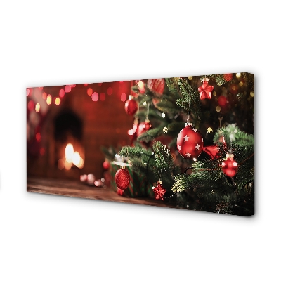 Canvas képek Karácsonyfa baubles fények ajándék