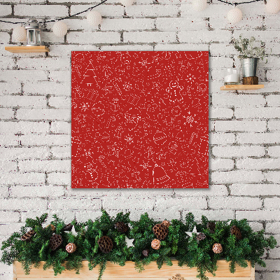 Canvas képek Karácsonyi díszek téli dekorációban