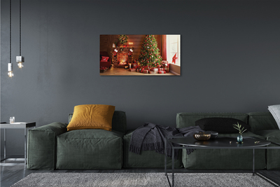 Canvas képek Kandalló ajándékok karácsonyfa fényei