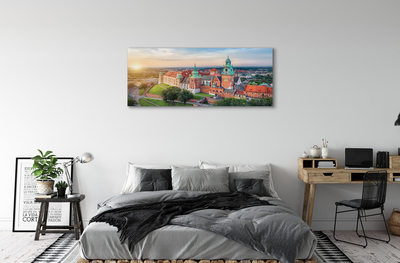 Canvas képek Krakow vár panoráma napkeltekor