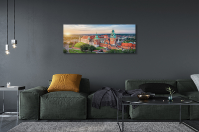 Canvas képek Krakow vár panoráma napkeltekor