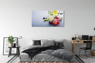 Canvas képek Cocktail málna lime citrom