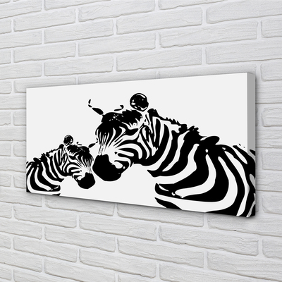 Canvas képek festett zebra