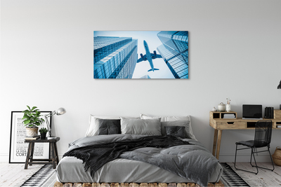 Canvas képek Épületek repülőgép ég