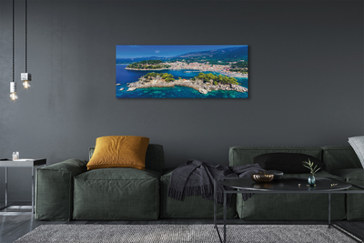 Canvas képek Görögország Panorama tengeri város
