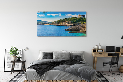 Canvas képek Spanyolország-tenger partján hegyek