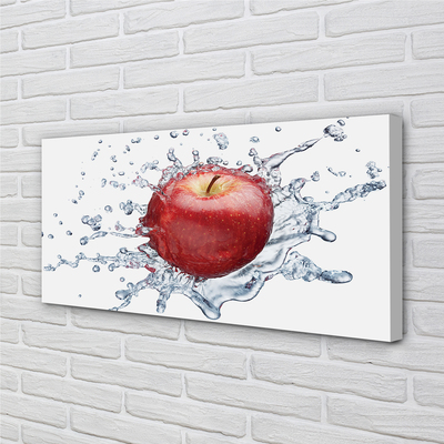Canvas képek Piros alma a vízben