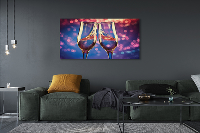 Canvas képek Színes háttér pezsgős üvegek