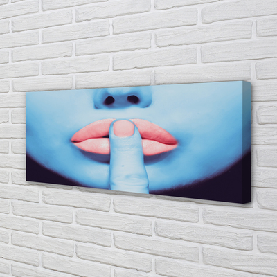Canvas képek Nő neon ajkak