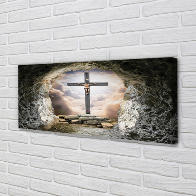Canvas képek Cave fény kereszt Jézus