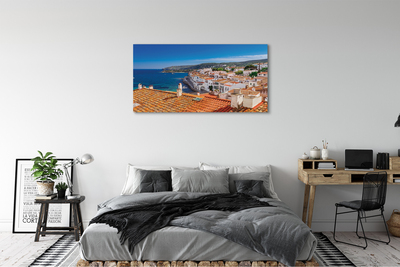 Canvas képek Spanyolország Város hegyek tenger