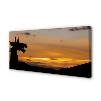 Canvas képek Sunset ég sárkány