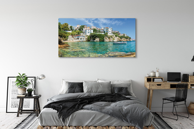 Canvas képek Görögország tenger városi élet