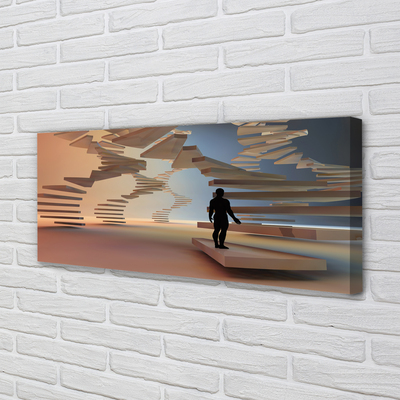 Canvas képek lépcső 3d