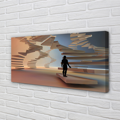 Canvas képek lépcső 3d