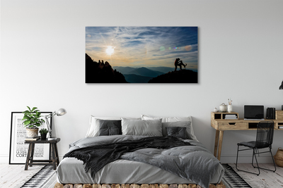 Canvas képek Man mountain dog
