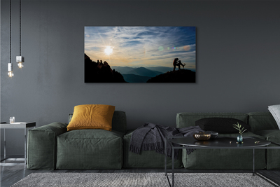 Canvas képek Man mountain dog