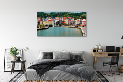 Canvas képek Spanyolország Város hegyi folyó