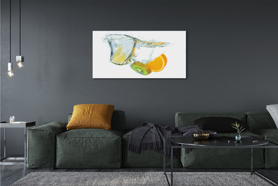 Canvas képek Víz kiwi narancs