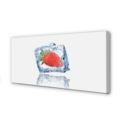 Canvas képek Strawberry jégkocka