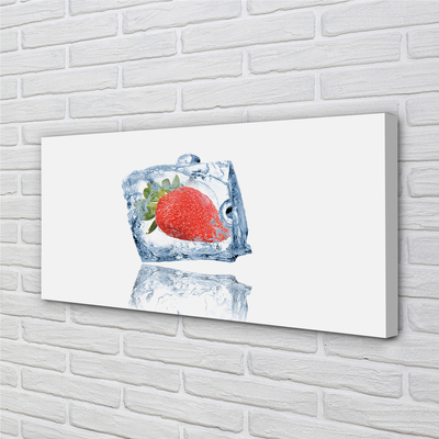 Canvas képek Strawberry jégkocka