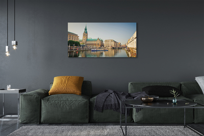 Canvas képek Németország Hamburg River székesegyház
