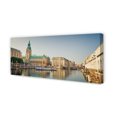 Canvas képek Németország Hamburg River székesegyház
