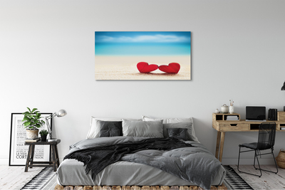 Canvas képek Szív vörös homok tenger