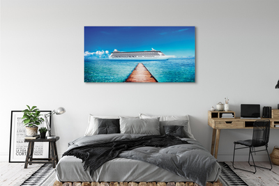 Canvas képek A hajó tengeri égbolt nyár