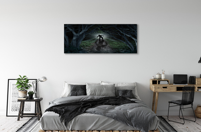 Canvas képek Sötét erdő fa forma