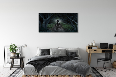 Canvas képek Sötét erdő fa forma