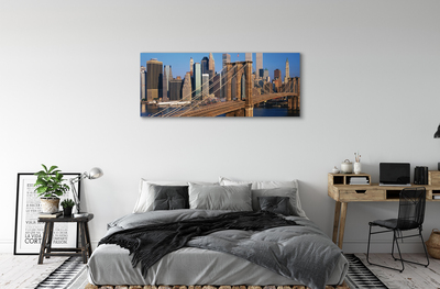 Canvas képek Bridge felhőkarcoló folyó