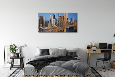 Canvas képek Bridge felhőkarcoló folyó