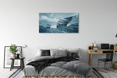 Canvas képek A vihar ég hajó tengeren
