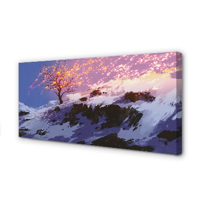 Canvas képek Téli fa tetején