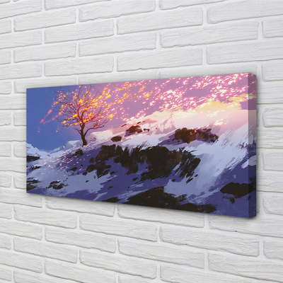 Canvas képek Téli fa tetején