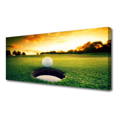 Vászonkép nyomtatás Golf Ball Grass Nature