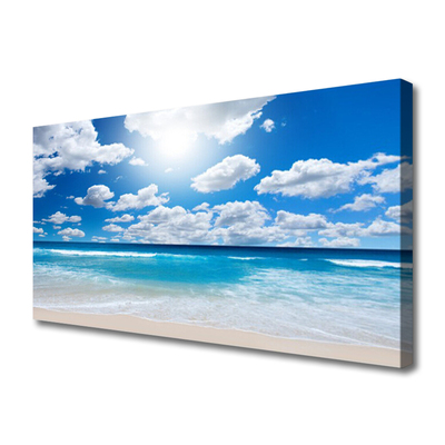 Vászonkép falra Felhők Landscape Sea Beach