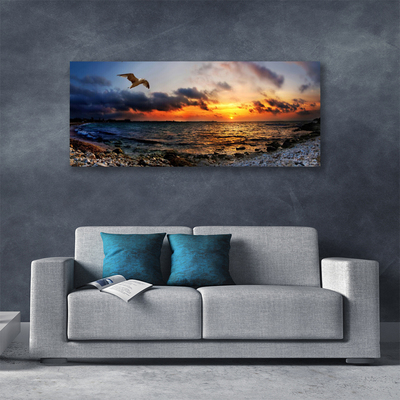 Vászonfotó Sea Gull Beach Landscape