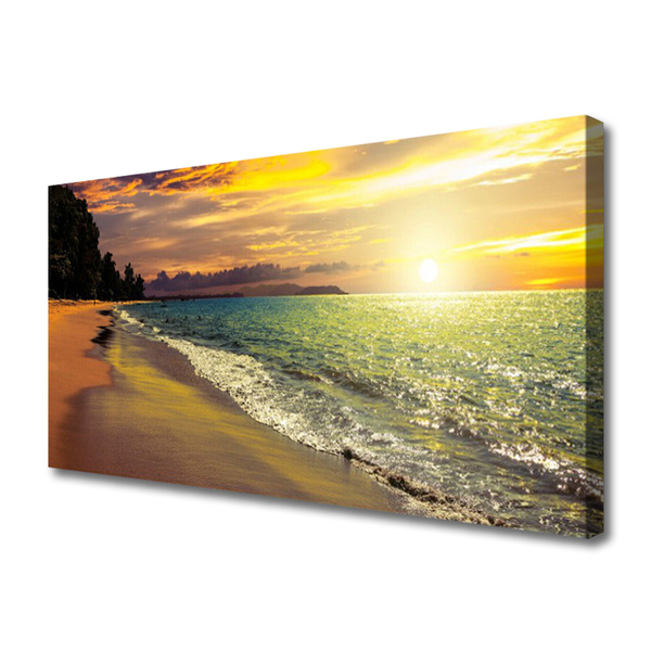 Vászonkép Sun Beach Sea Landscape