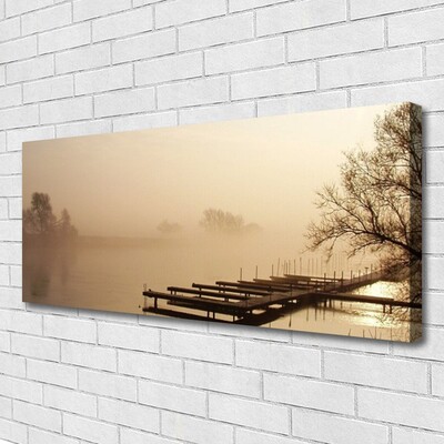Vászonkép nyomtatás Bridge Vízi köd táj