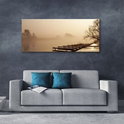 Vászonkép nyomtatás Bridge Vízi köd táj